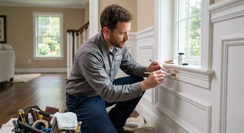 Exterior Wood Window Trim Repair Service